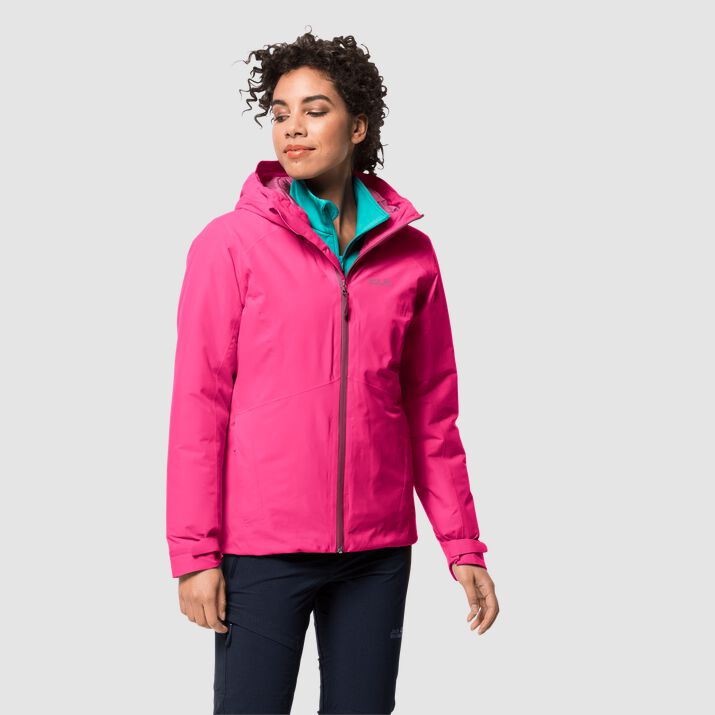 Chamarra Invierno Jack Wolfskin Argon Storm Mujer Rosas Mexico-5817192